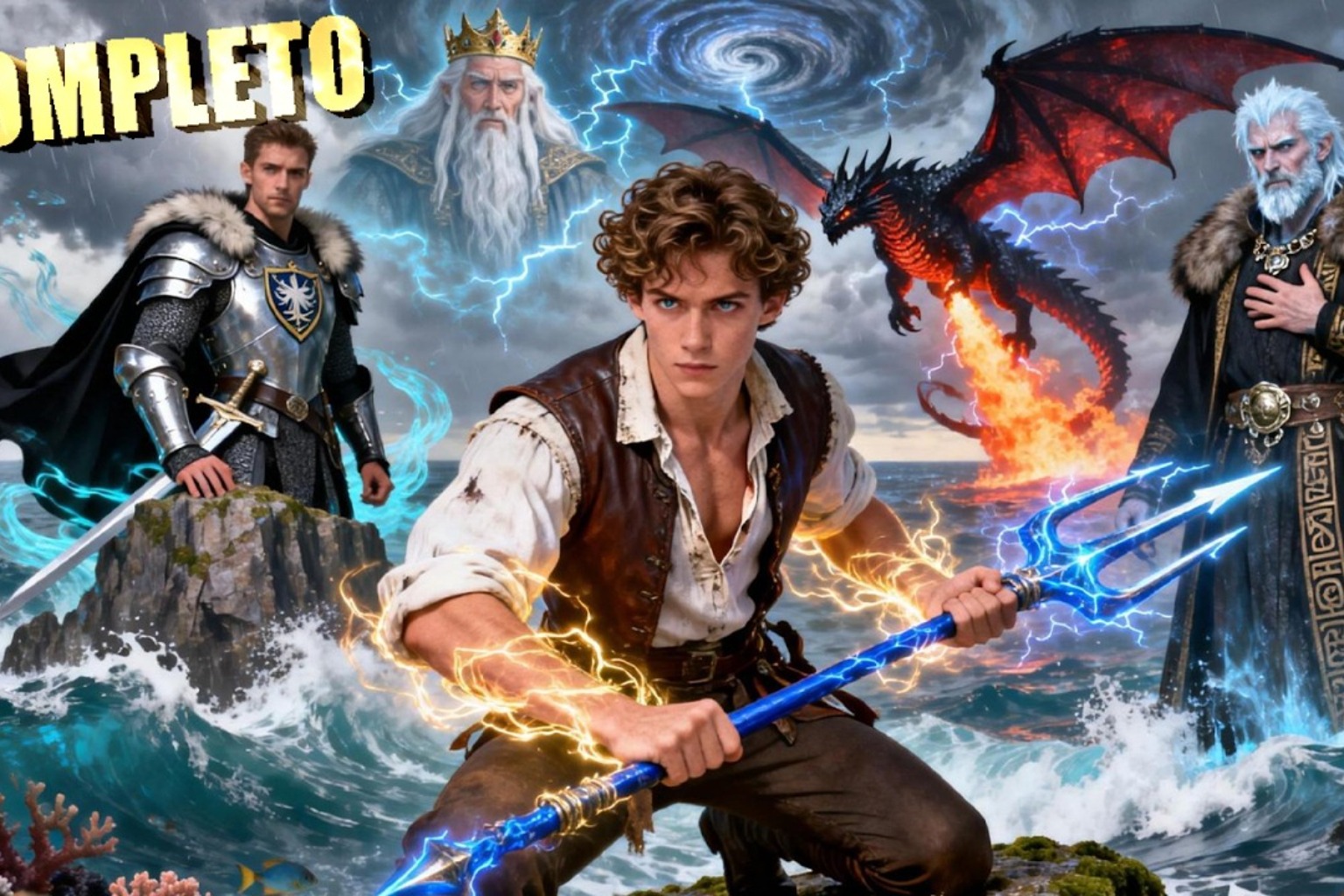 Plebeu do tridente, humilhado por todos. Despertou o poder do mar: afinal, seu pai é o deus Poseidon!